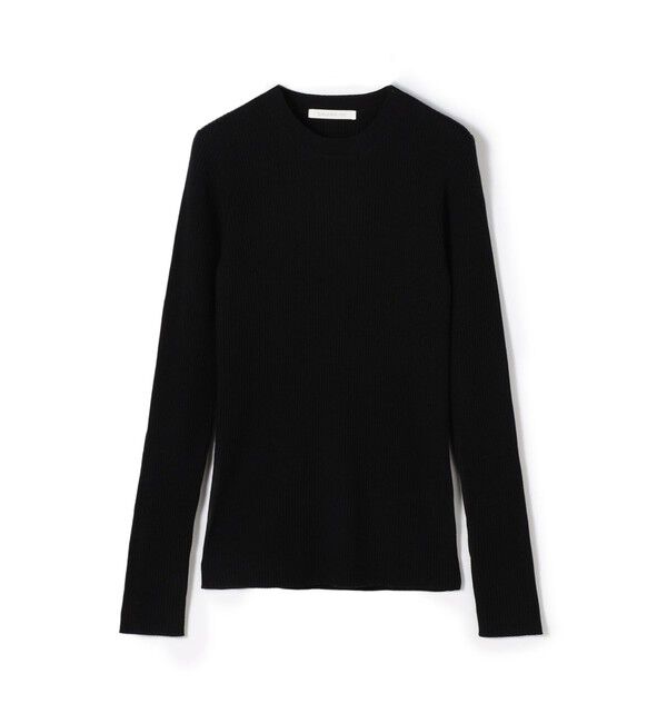 GALERIE VIE「プルミエールウールリブ クルーネックプルオーバー」|ニット・セーター|19 ブラック
