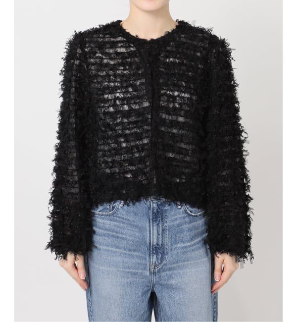 IENA「《追加予約》チュールテープ カーディガン」|カーディガン|