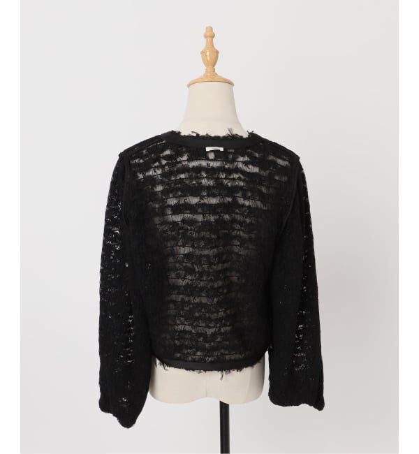 IENA「《追加予約》チュールテープ カーディガン」|カーディガン|