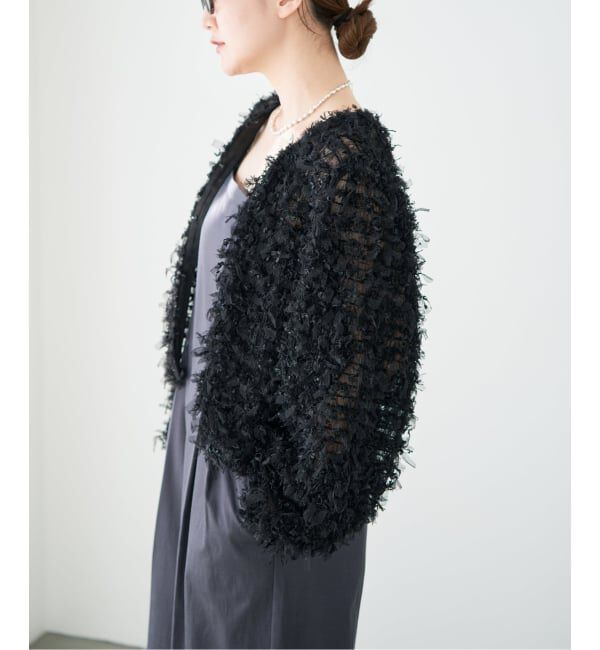 IENA「《追加予約》チュールテープ カーディガン」|カーディガン|