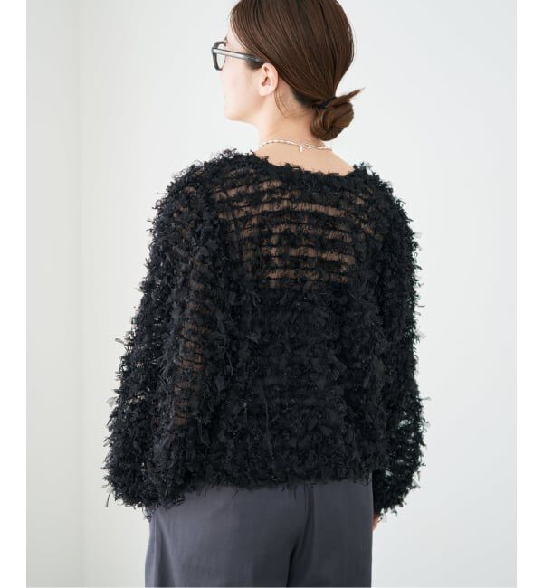 IENA「《追加予約》チュールテープ カーディガン」|カーディガン|