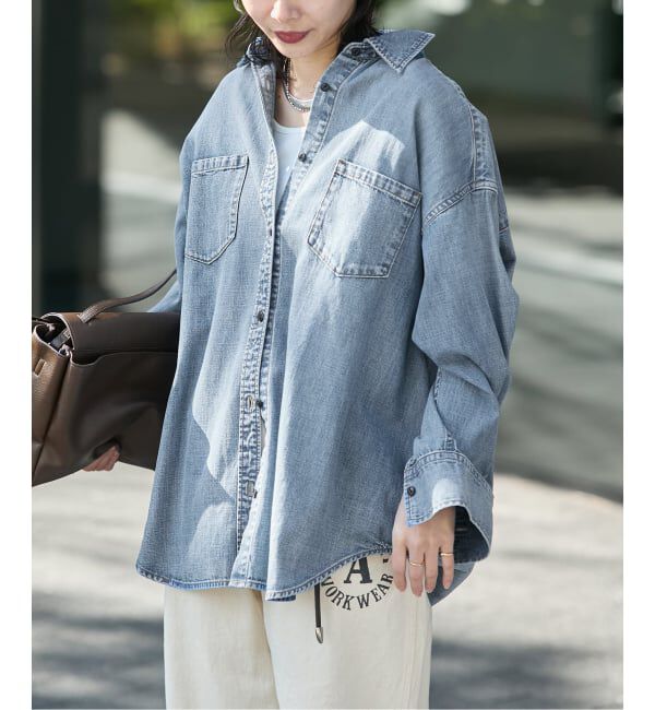 JOURNAL STANDARD「《追加3》ライトオンスデニムシャツ」|シャツ・ブラウス|ブルー