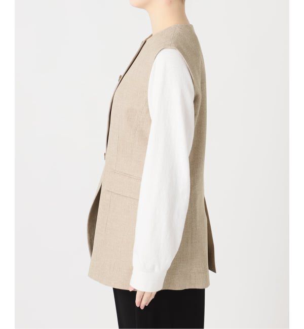 journal standard L'essage「【金子綾さん着用】リノオックス ノーカラーベスト」|ダウンベスト・ベスト|