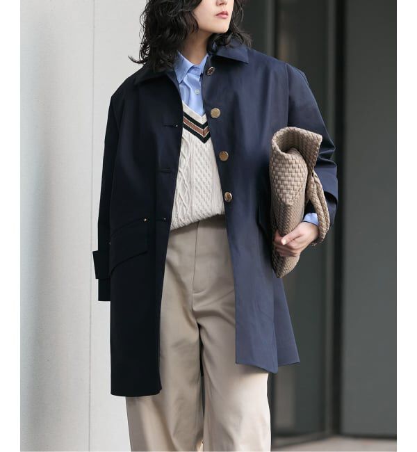 journal standard L'essage「別注【MACKINTOSH/マッキントッシュ】HUMBIE MB EX：コート」|ステンカラーコート|ネイビー