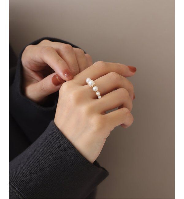 Lilas by Spick&Span「グラデーションパールリング K10」|リング|