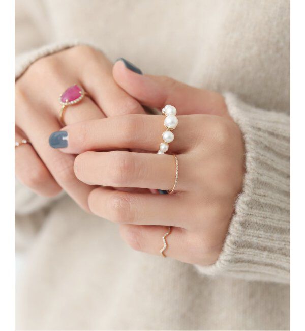 Lilas by Spick&Span「グラデーションパールリング K10」|リング|