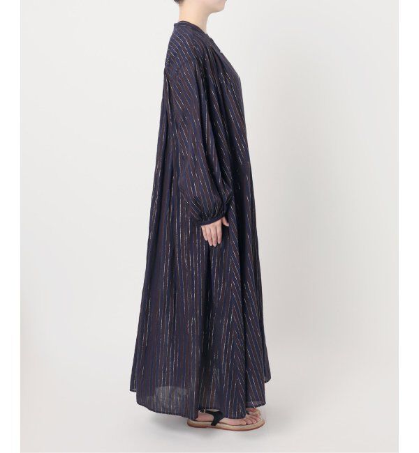 Spick and Span「HYU ストライプギャザーシャツワンピース」|ワンピース|