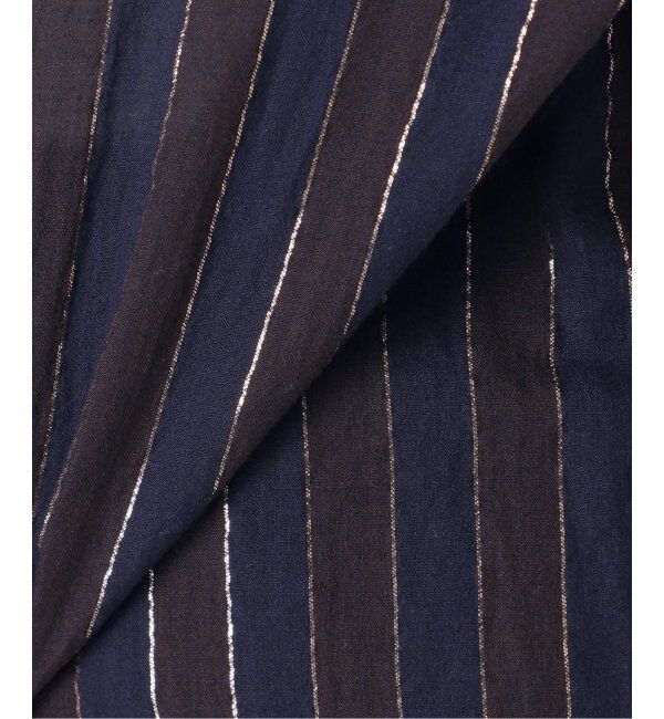 Spick and Span「HYU ストライプギャザーシャツワンピース」|ワンピース|