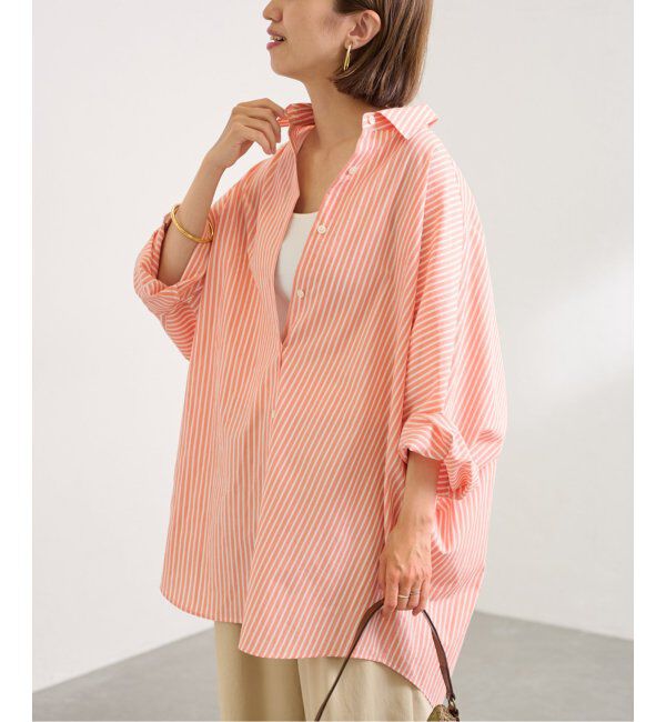 FRAMeWORK「≪追加≫ハーフスリーブポンチョシャツ」|シャツ・ブラウス|ピンク