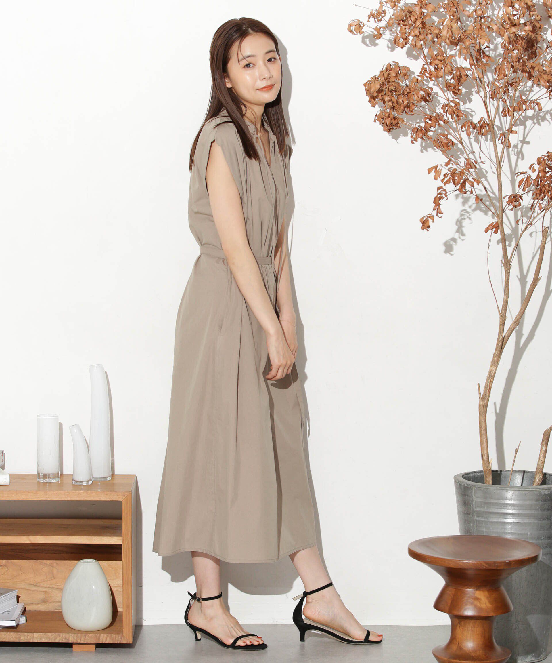 nano･universe「タイプライターベルト付きサックワンピース」|ワンピース|