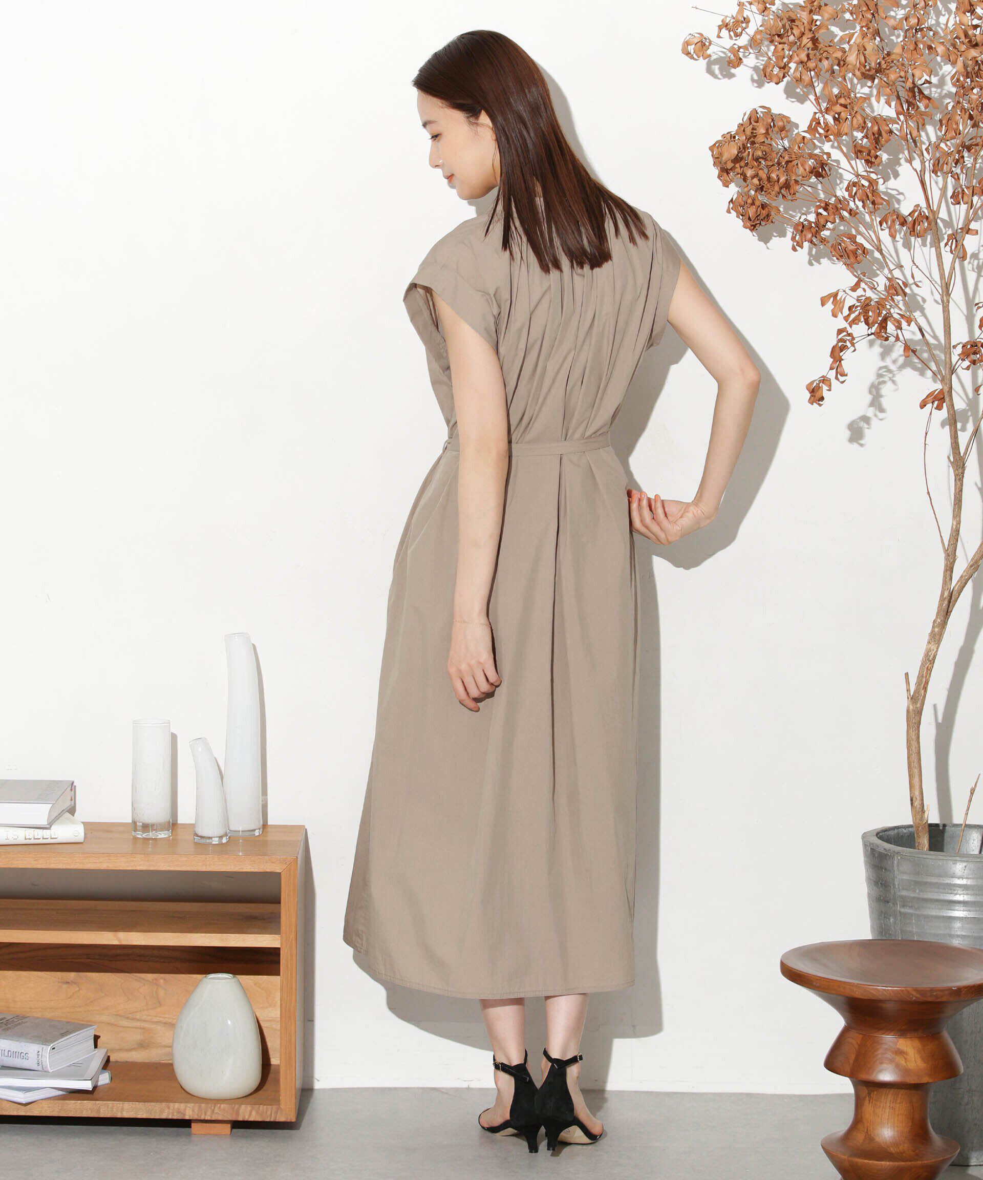 nano･universe「タイプライターベルト付きサックワンピース」|ワンピース|