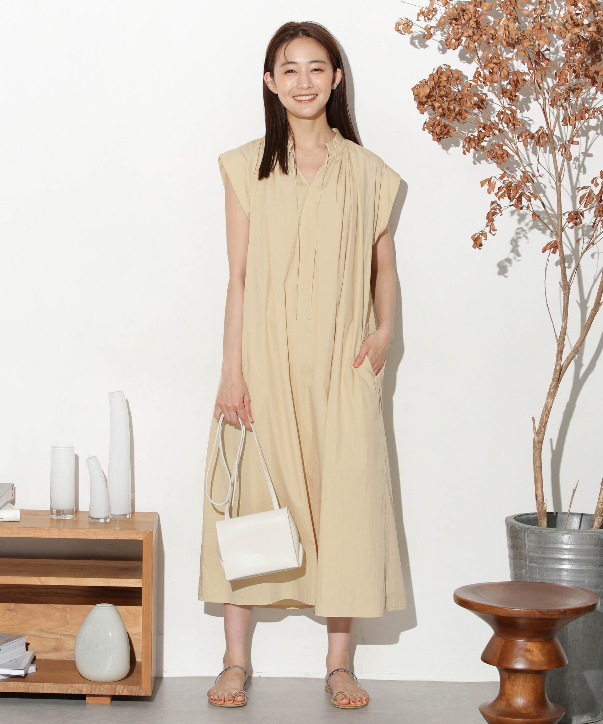 nano･universe「タイプライターベルト付きサックワンピース」|ワンピース|