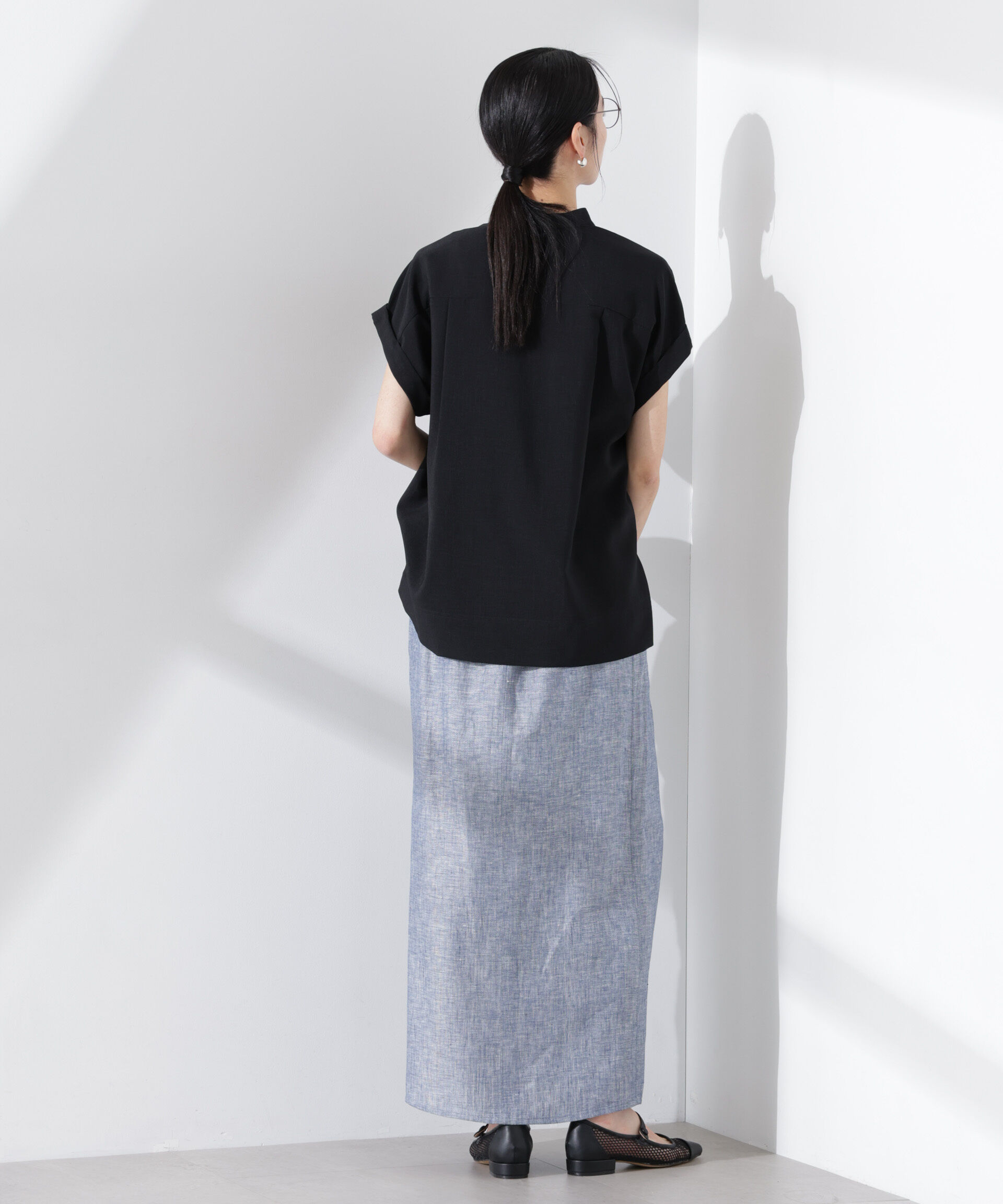 nano･universe「ヨーロピアンフラックス サイド切替Iラインスカート（セットアップ可）」|スカート|