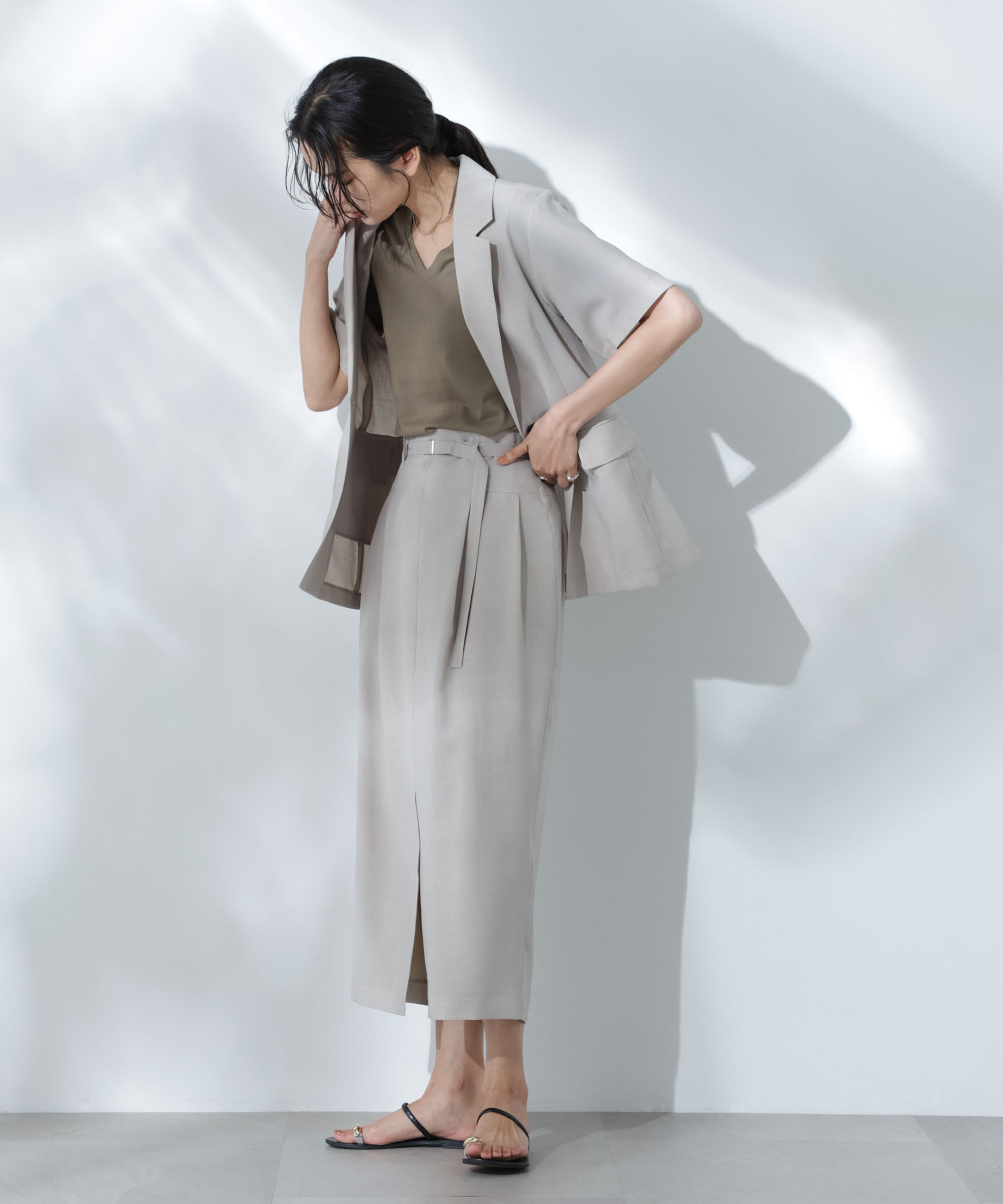 nano･universe「Anti Soaked(R) 汗染み防止VネックTシャツ」|Tシャツ・カットソー|