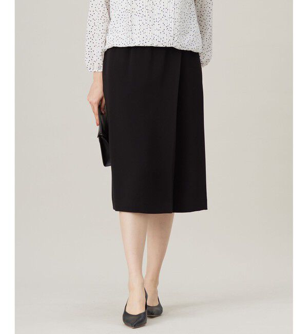 自由区「【セットアップ対応・洗える】トリアセダブルクロス スカート」|スカート|ブラック系