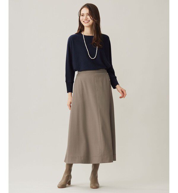 自由区「【洗える】TWラチネストレッチフレア スカート」|スカート|