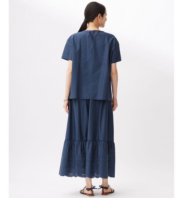 自由区「エンブロイダリーローンティアード スカート」|スカート|