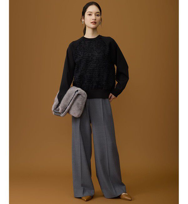 自由区「ジャカードコンビ プルオーバー」|ニット・セーター|