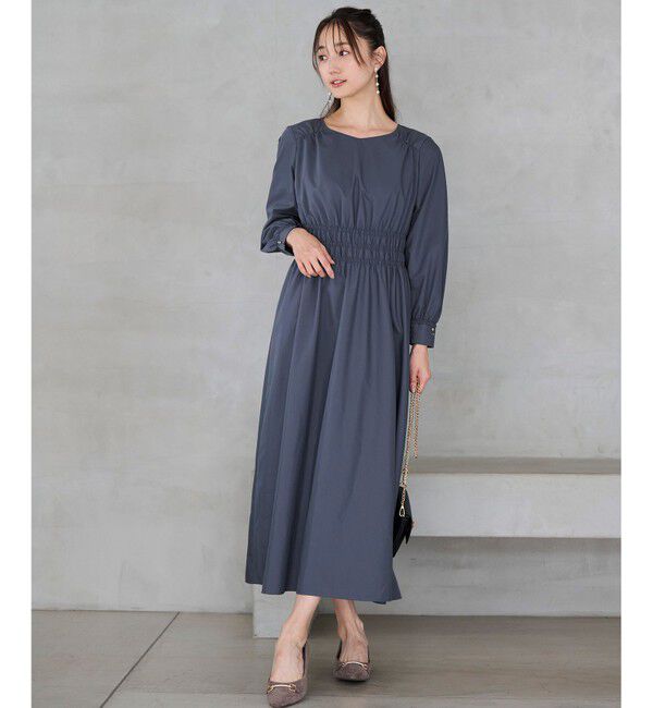 any SiS「【洗える】シャーリングディテール ワンピース」|ワンピース|