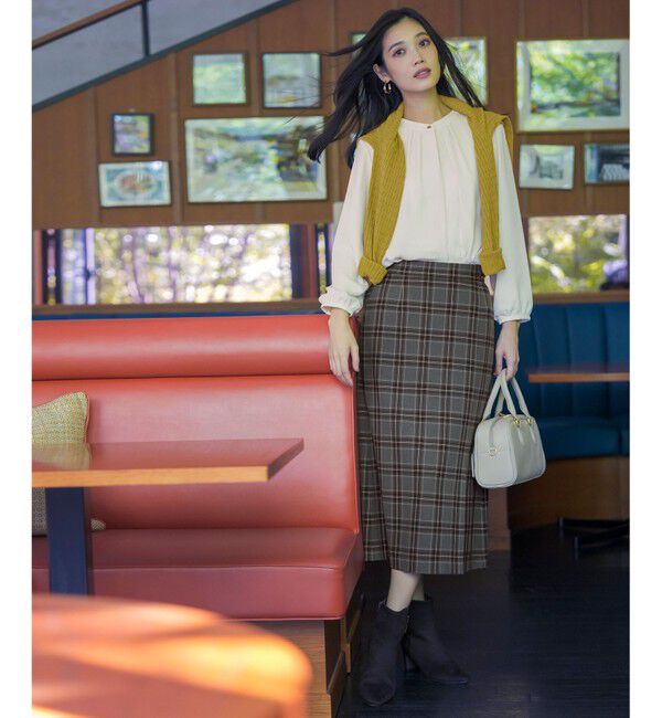 ANY SIS「【裏起毛】エニポカ バンドカラー ブラウス」|シャツ・ブラウス|