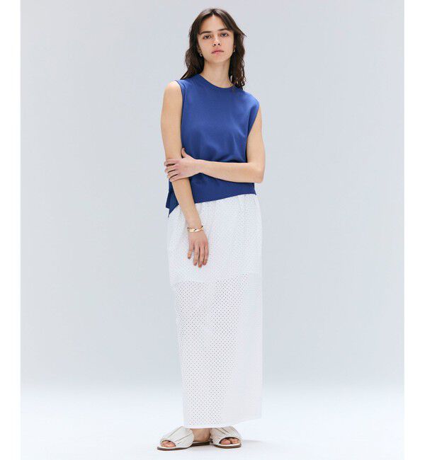 BEIGE,「【洗える】PICCOLO / パンチングドットIラインスカート」|スカート|