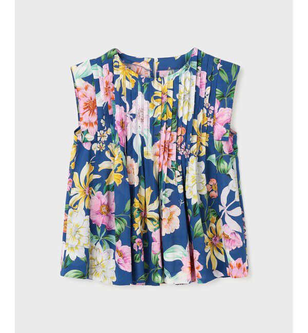 GRACE CONTINENTAL「フラワープリントタックブラウス」|シャツ・ブラウス|