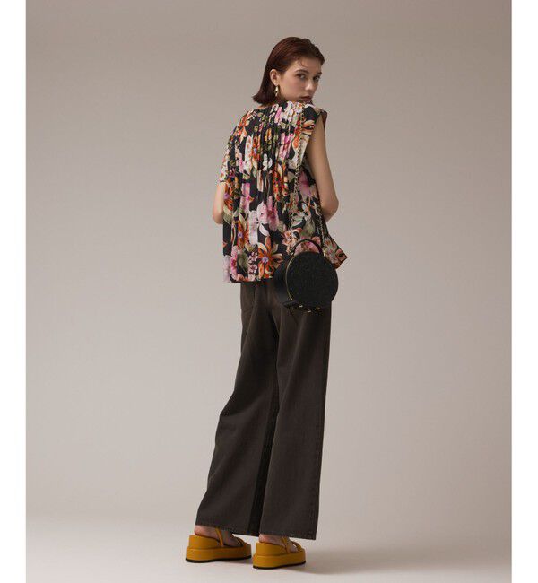 GRACE CONTINENTAL「フラワープリントタックブラウス」|シャツ・ブラウス|