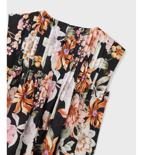 GRACE CONTINENTAL「フラワープリントタックブラウス」|シャツ・ブラウス|