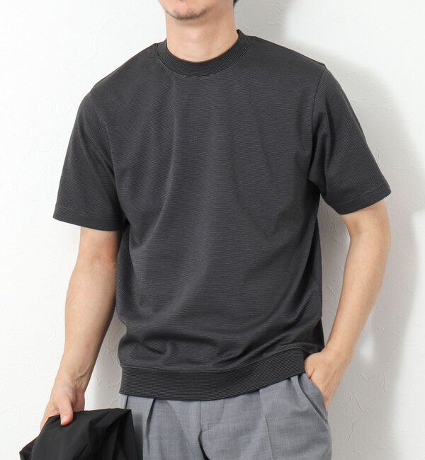 NOLLEY'S goodman「《ビジカジ対応》セミシルケットスムース ボーダードレスTシャツ 25SS」|Tシャツ・カットソー|