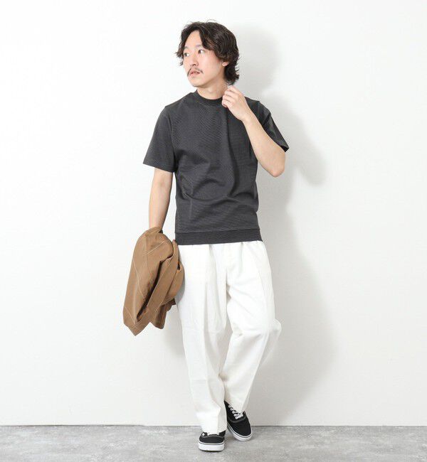 NOLLEY'S goodman「《ビジカジ対応》セミシルケットスムース ボーダードレスTシャツ 25SS」|Tシャツ・カットソー|