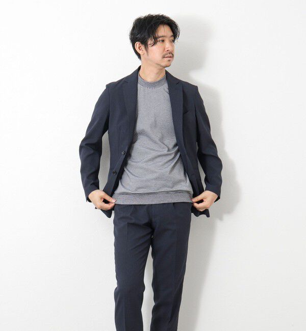 NOLLEY'S goodman「《ビジカジ対応》セミシルケットスムース ボーダードレスTシャツ 25SS」|Tシャツ・カットソー|