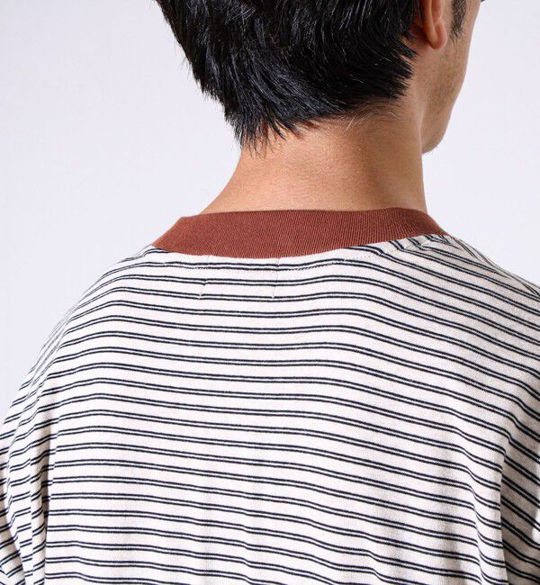 GLOSTER「【配色リブが映える主役ボーダー】Helloボーダー ロングスリーブTシャツ」|Tシャツ・カットソー|