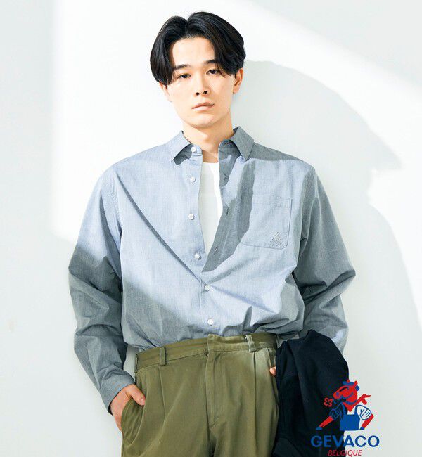 GLOSTER「【GEVACO/ゲバコ】シャンブレーシャツ」|シャツ・ブラウス|ブラック