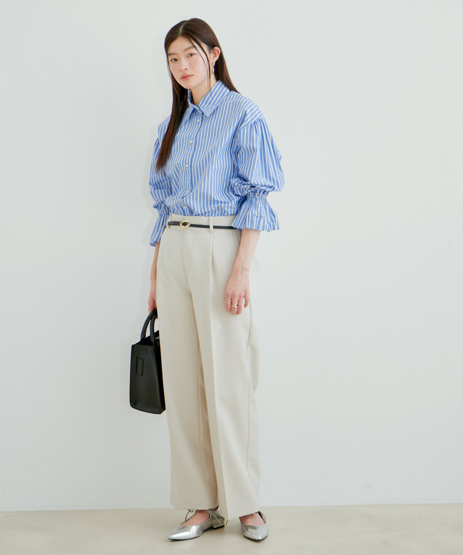 VIS「美HITワンタックストレートパンツ【洗える】」|スラックス|