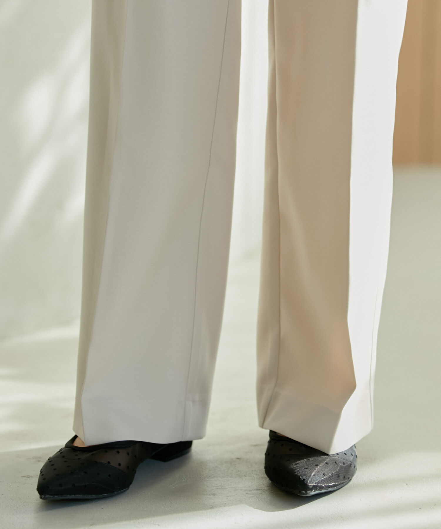 VIS「美HITワンタックストレートパンツ【洗える】」|スラックス|