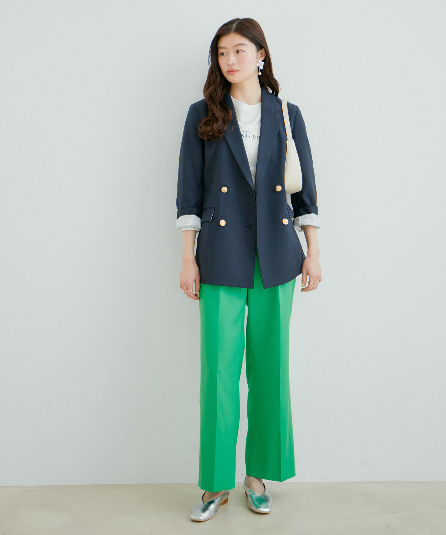 VIS「美HITワンタックストレートパンツ【洗える】」|スラックス|