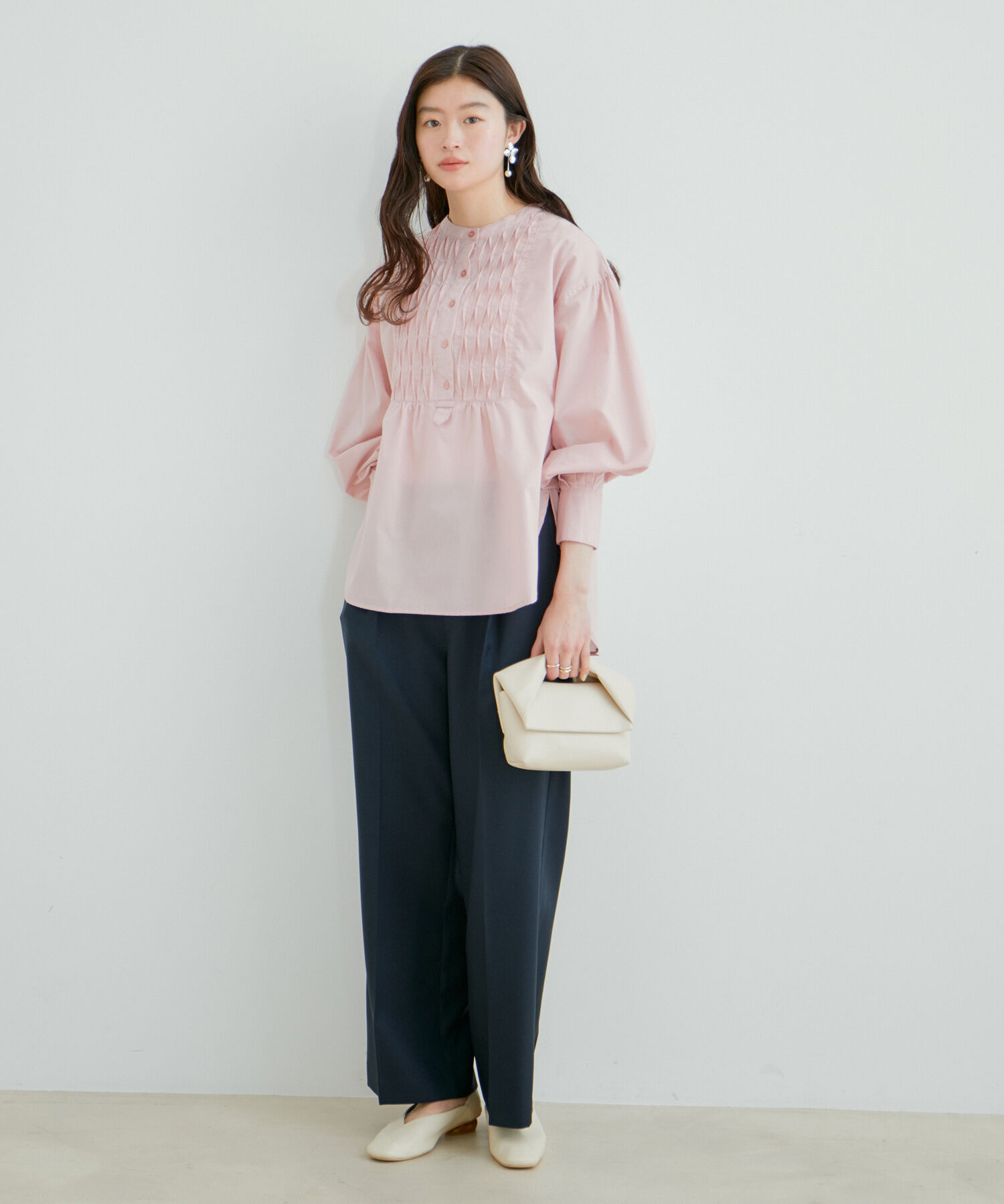 VIS「美HITワンタックストレートパンツ【洗える】」|スラックス|