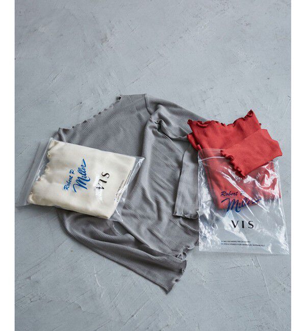 VIS「【Miller】VIS別注モデルボートネックメロープルオーバー【洗える】」|Tシャツ・カットソー|ライトグレー(08)