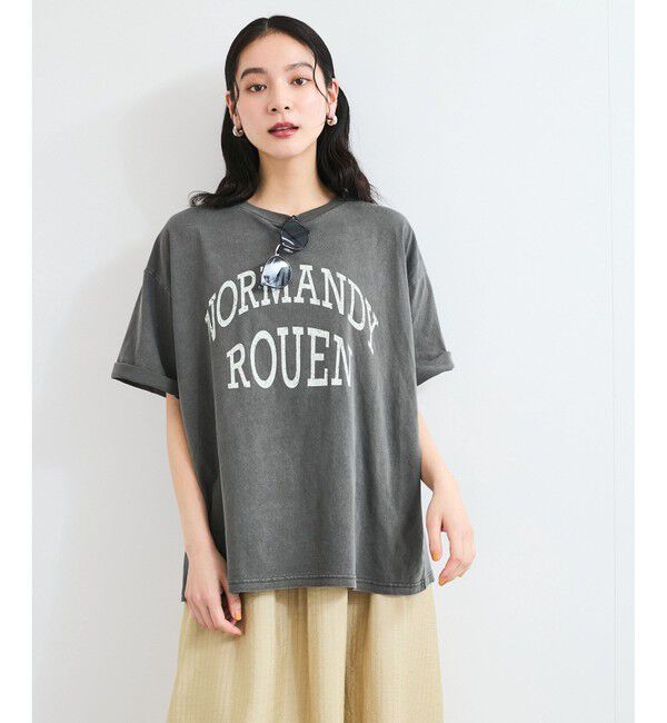 VIS「ピグメント加工プリントビッグTシャツ」|Tシャツ・カットソー|