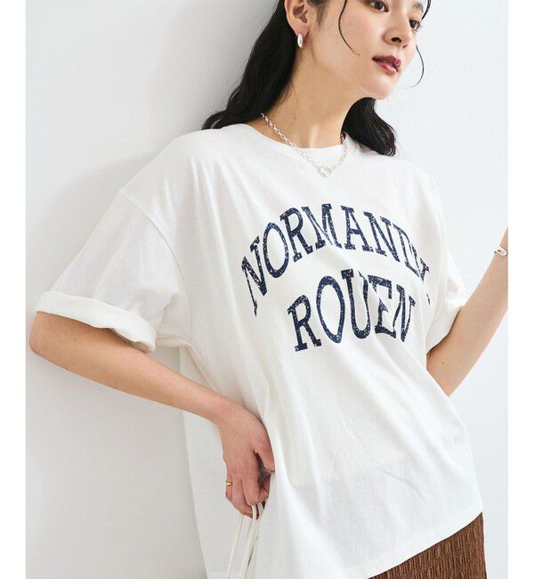 VIS「ピグメント加工プリントビッグTシャツ」|Tシャツ・カットソー|オフホワイト(15)