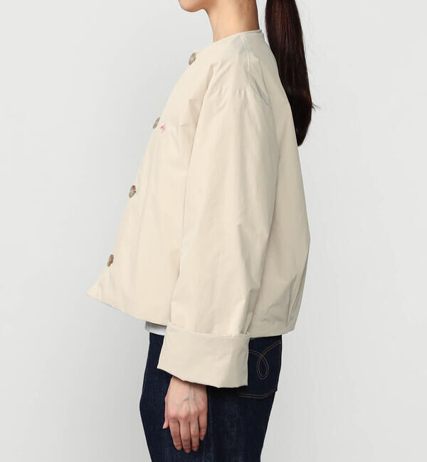 DANTON「DANTON | ピーチタフタ 中綿ノーカラージャケット WOMEN」|ダウン|