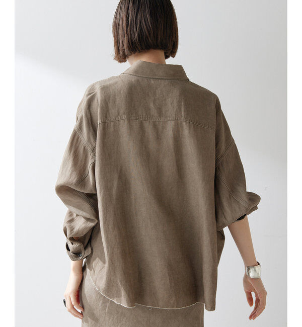  「ツイル顔料染めスクエアシャツ」|シャツ・ブラウス|