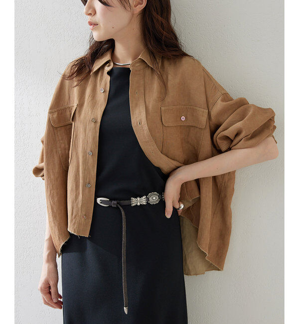  「ツイル顔料染めスクエアシャツ」|シャツ・ブラウス|