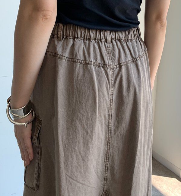  「綿リヨセルピグメント加工カーゴスカート」|スカート|