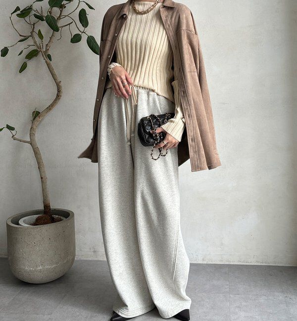  「【WEB限定】ワイドリブボートネックプルオーバー」|ニット・セーター|