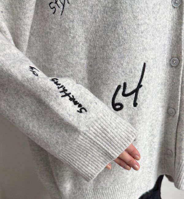  「【WEB限定】 刺繍ニットカーディガン」|カーディガン|