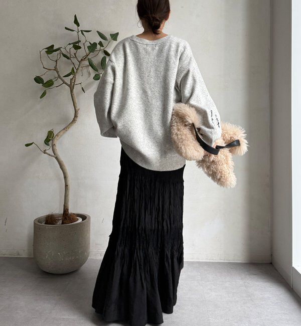  「【WEB限定】 刺繍ニットカーディガン」|カーディガン|