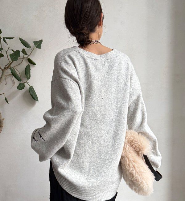  「【WEB限定】 刺繍ニットカーディガン」|カーディガン|