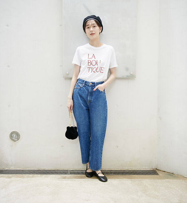 Rouge vif「前後ロゴコンパクトT」|Tシャツ・カットソー|