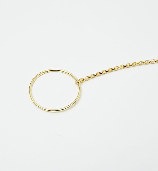 qualite「【MC STUDIO】ダブルリングチェーンネックレス」|ネックレス|